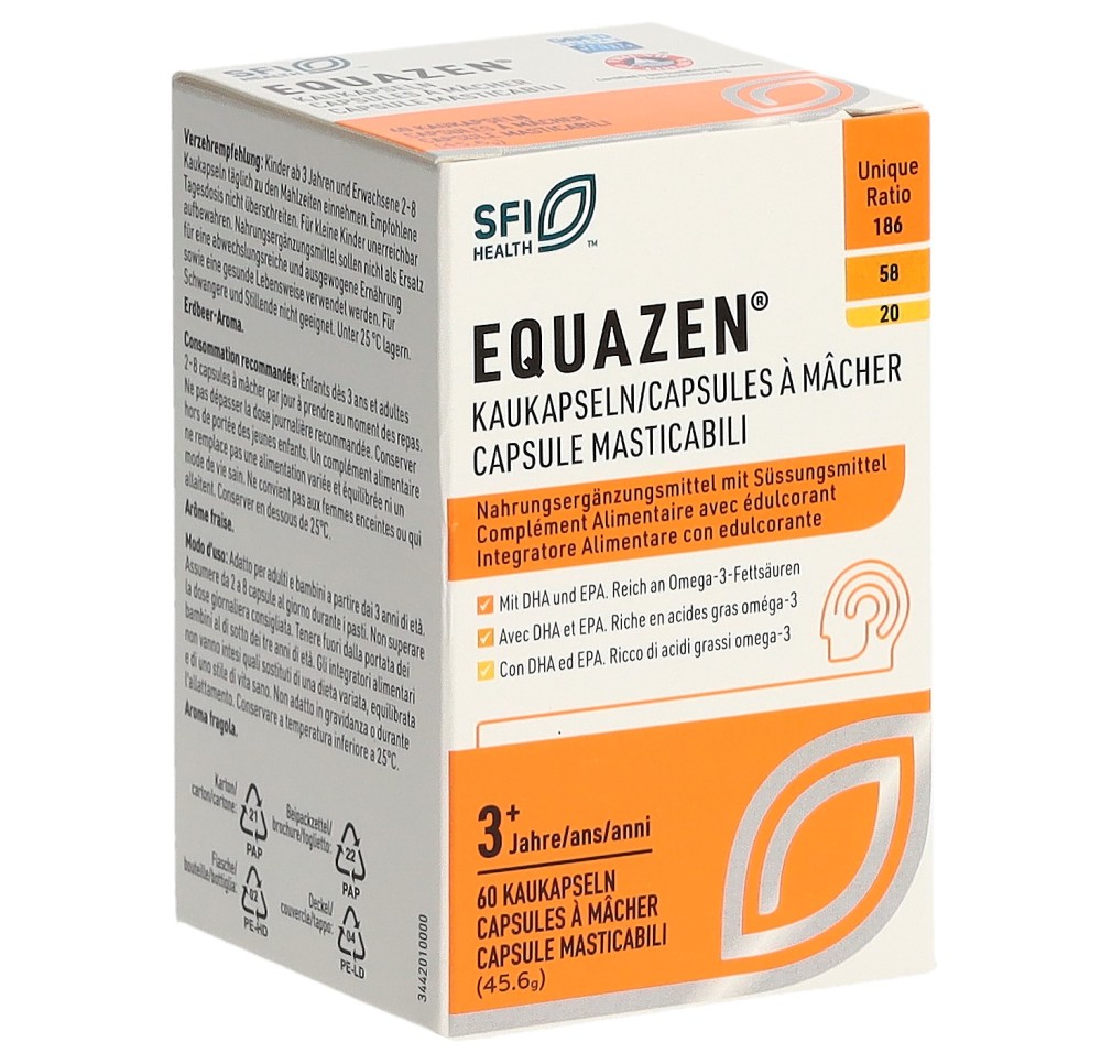EQUAZEN Kaukaps/Caps mâcher/Caps mastic 60 pce