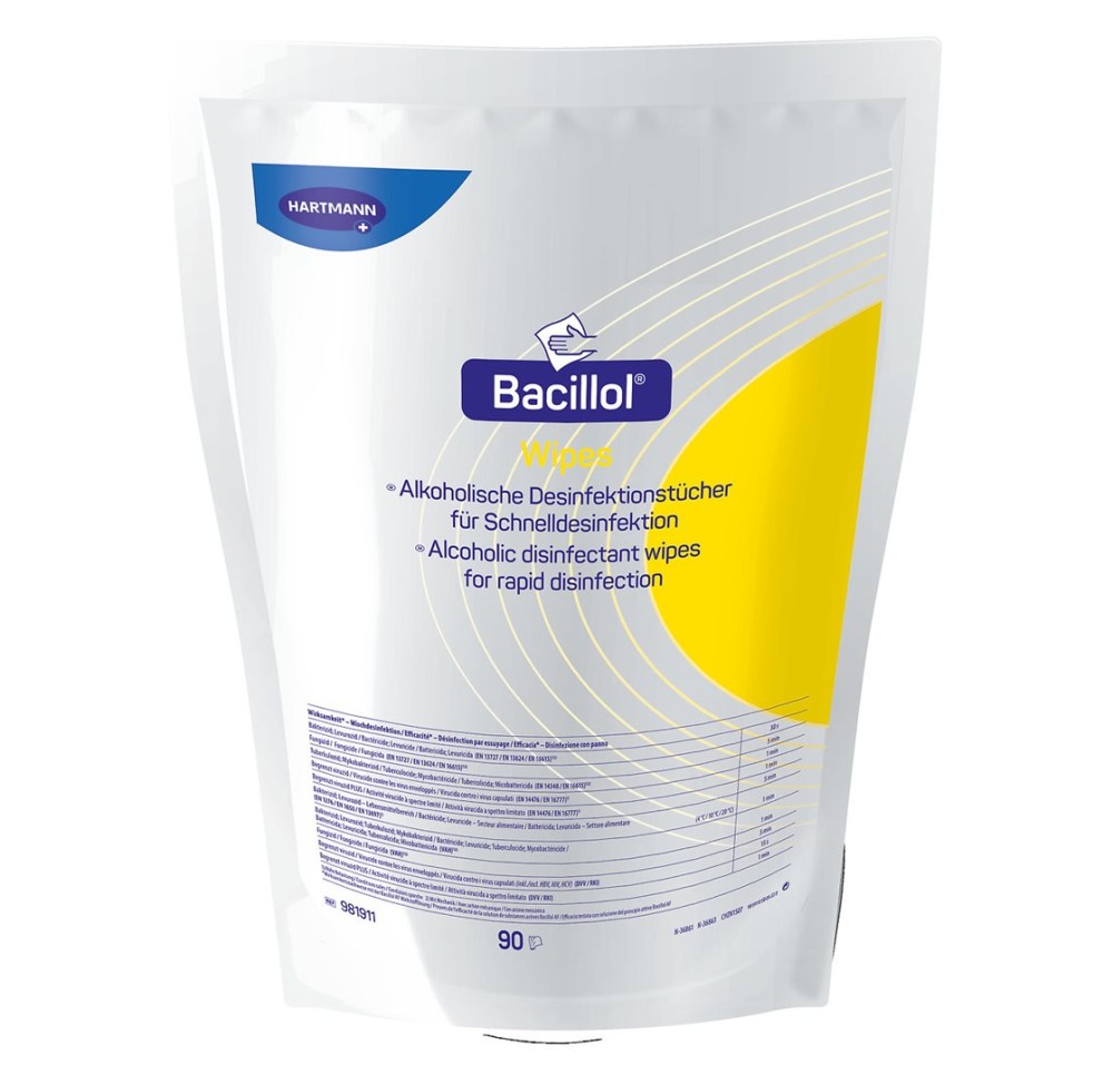 BACILLOL Wipes lingettes désinfect 4 x 90 pce BACILLOL Wipes lingettes désinfect 4 x 90 pce