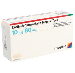 EZETIMIB SIMVASTATIN Mepha Teva 10/80 mg 28 pce