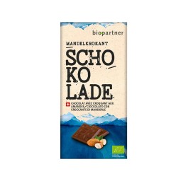 BIO PARTNER chocolat au lait croquant amandes 75 g