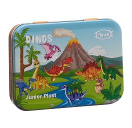 FLAWA Junior Plast strips Dinos Tin Box 20 pce