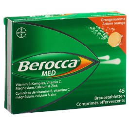 BEROCCA MED cpr eff arôme orange 45 pce