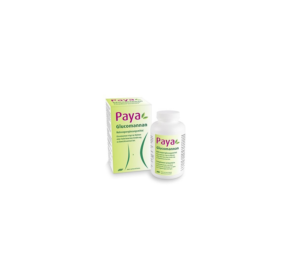 PAYA Glucomannan caps 500 mg bte 180 pce PAYA Glucomannan caps 500 mg bte 180 pce