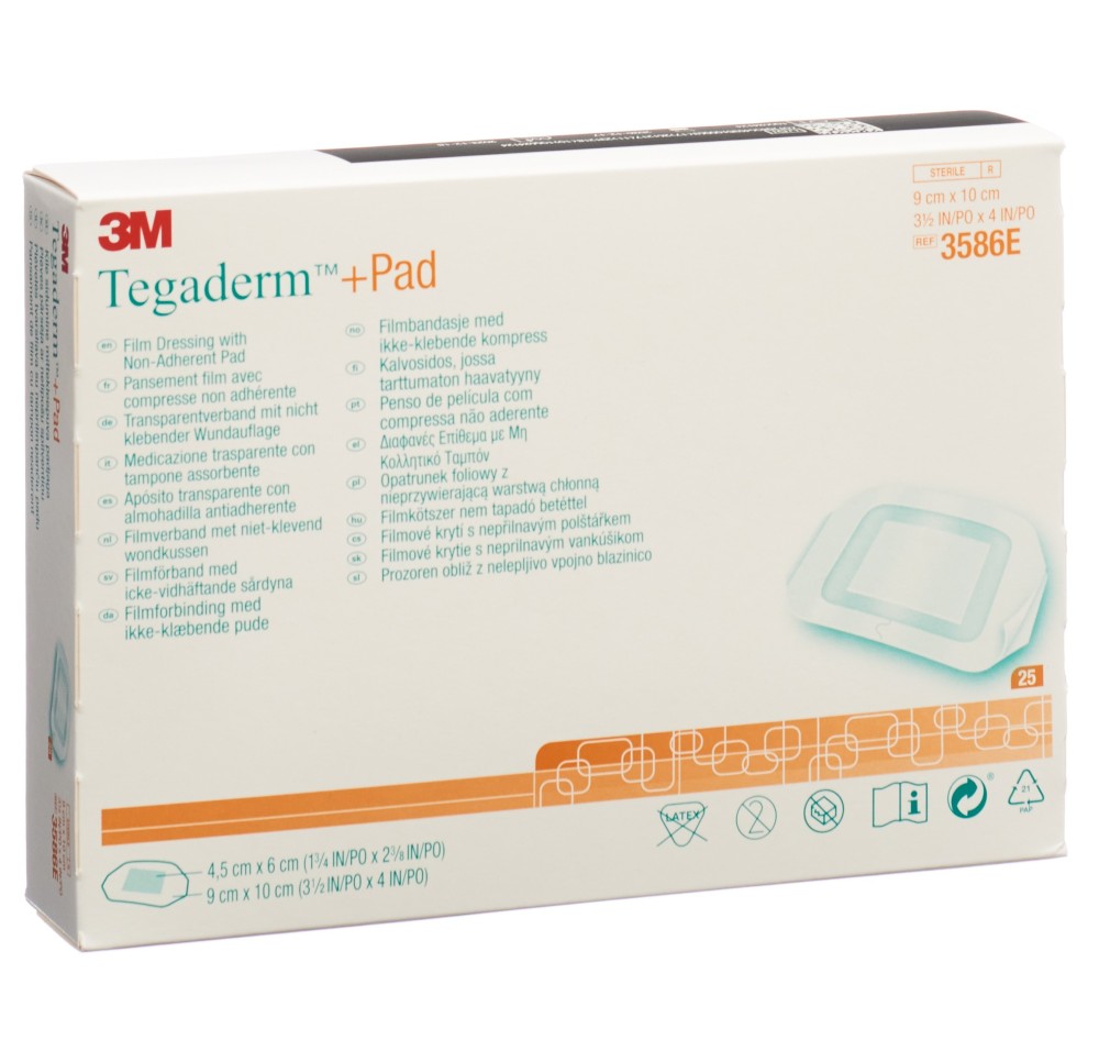 3M TEGADERM+PAD 9x10cm compres 4.5x6cm (n) 25 pce
