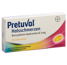 PRETUVAL maux de gorge cpr sucer citron 16 pce