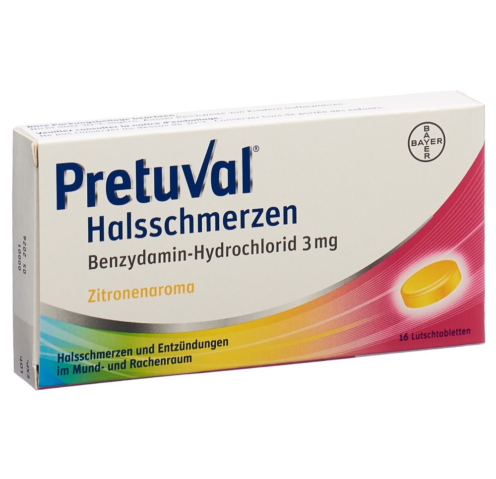PRETUVAL maux de gorge cpr sucer citron 16 pce PRETUVAL maux de gorge cpr sucer citron 16 pce
