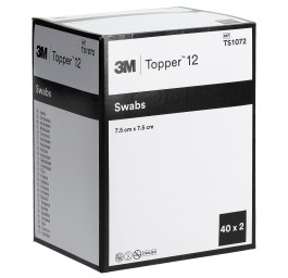 TOPPER 12 compr NW 7.5x7.5cm stér 80 pce