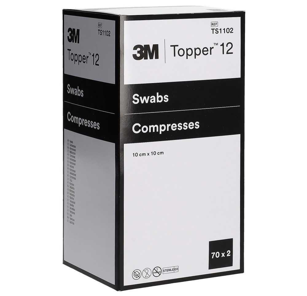 TOPPER 12 compr NW 10x10cm stér (n) 140 pce