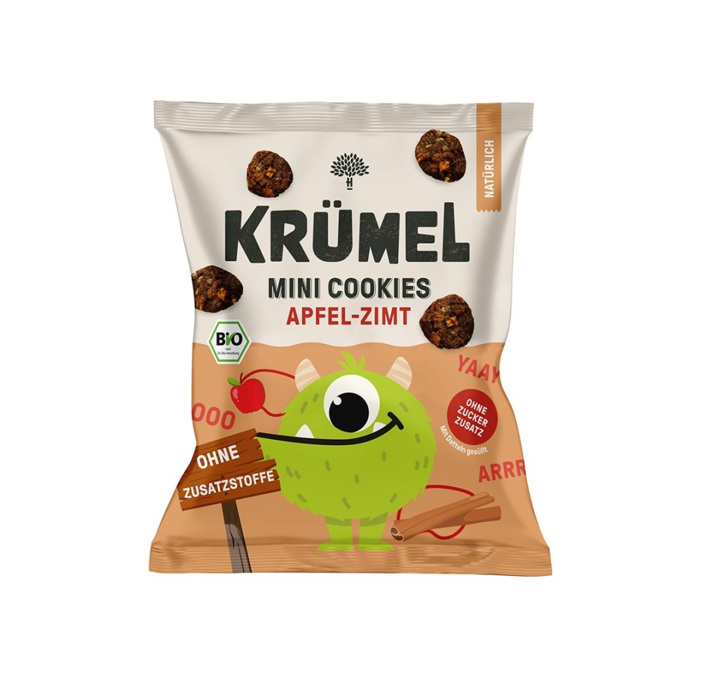 KRÜMEL soft cookies pomme-cannelle sach 50 g KRÜMEL soft cookies pomme-cannelle sach 50 g
