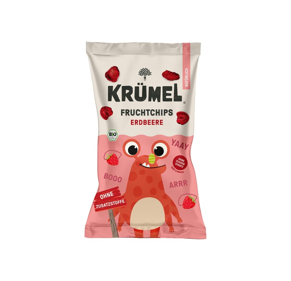 KRÜMEL chips de fruits à la fraise sach 10 g KRÜMEL chips de fruits à la fraise sach 10 g