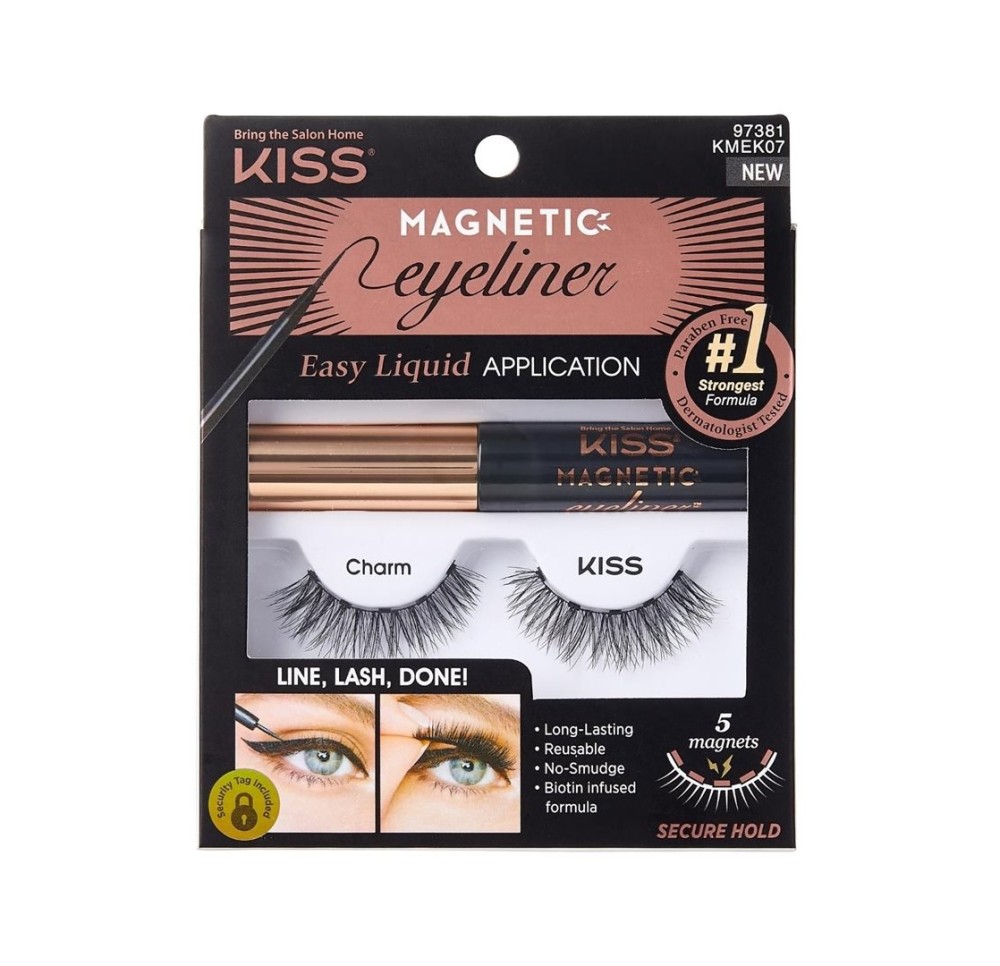 KISS Magnetic Eyeliner & Lash Kit Charm (n)