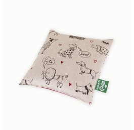 HIMMELGRÜN coussin grain colza 20x20cm chiens