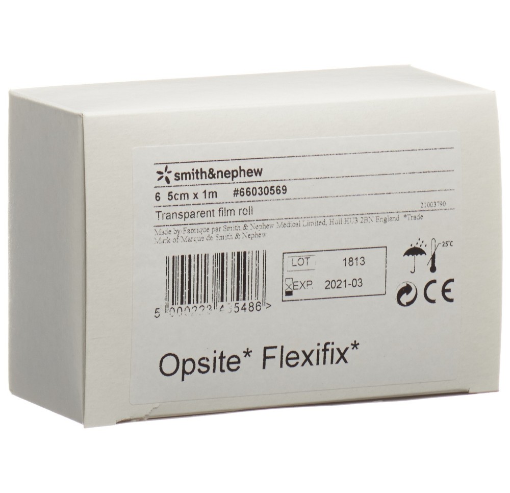OPSITE FLEXIFIX film transparent 5cmx1m 6 rouleau OPSITE FLEXIFIX film transparent 5cmx1m 6 rouleau