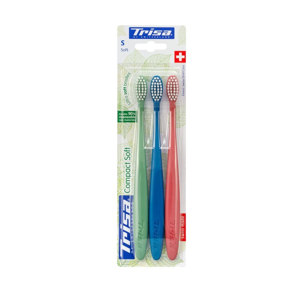 TRISA brosse à dents Compact Soft soft Trio SE