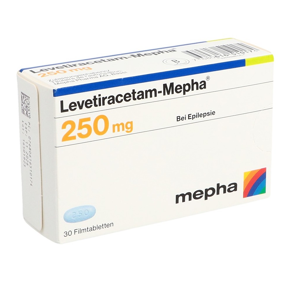 LEVETIRACETAM Mepha cpr pell 250 mg 30 pce LEVETIRACETAM Mepha cpr pell 250 mg 30 pce