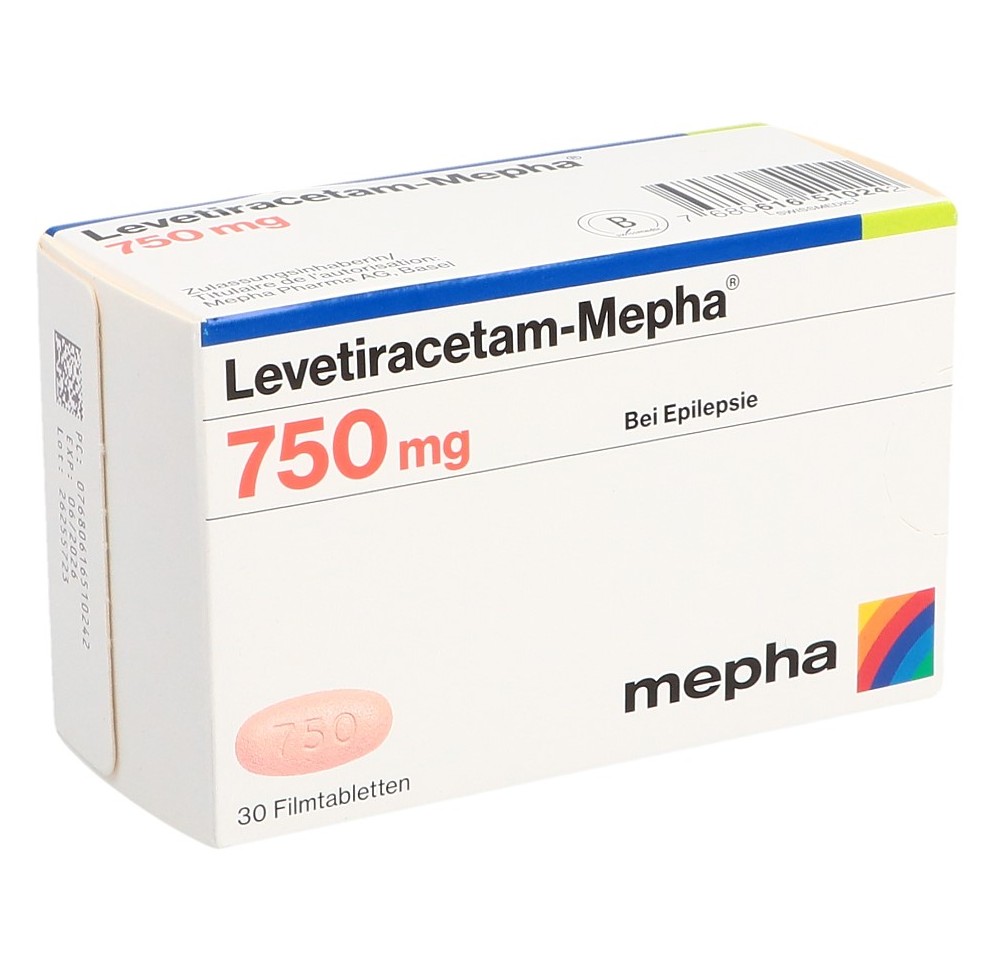 LEVETIRACETAM Mepha cpr pell 750 mg 30 pce LEVETIRACETAM Mepha cpr pell 750 mg 30 pce
