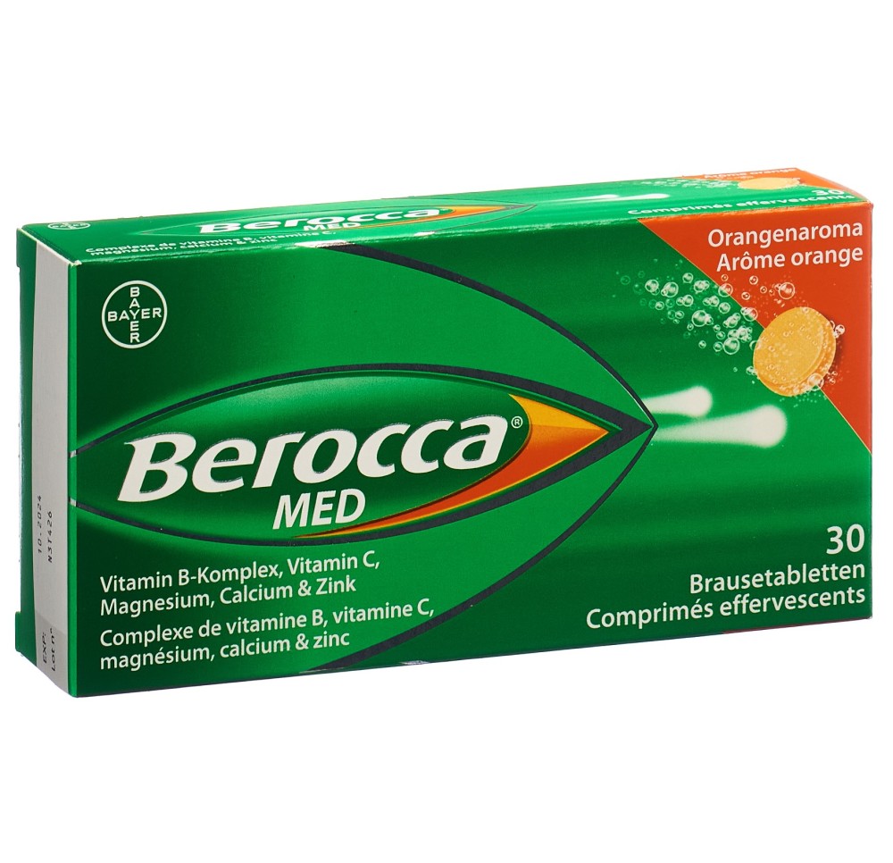 BEROCCA MED cpr eff arôme orange 30 pce
