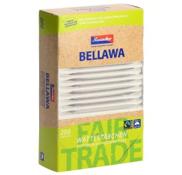 BELLAWA Fairtrade coton-tiges box 200 pce