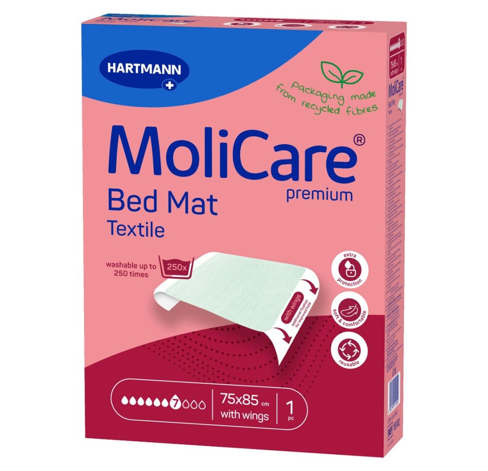 MOLICARE Premium Bed Mat 75x85cm textile 7 goutt MOLICARE Premium Bed Mat 75x85cm textile 7 goutt