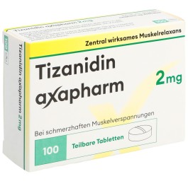 TIZANIDINE axapharm cpr 2 mg 100 pce