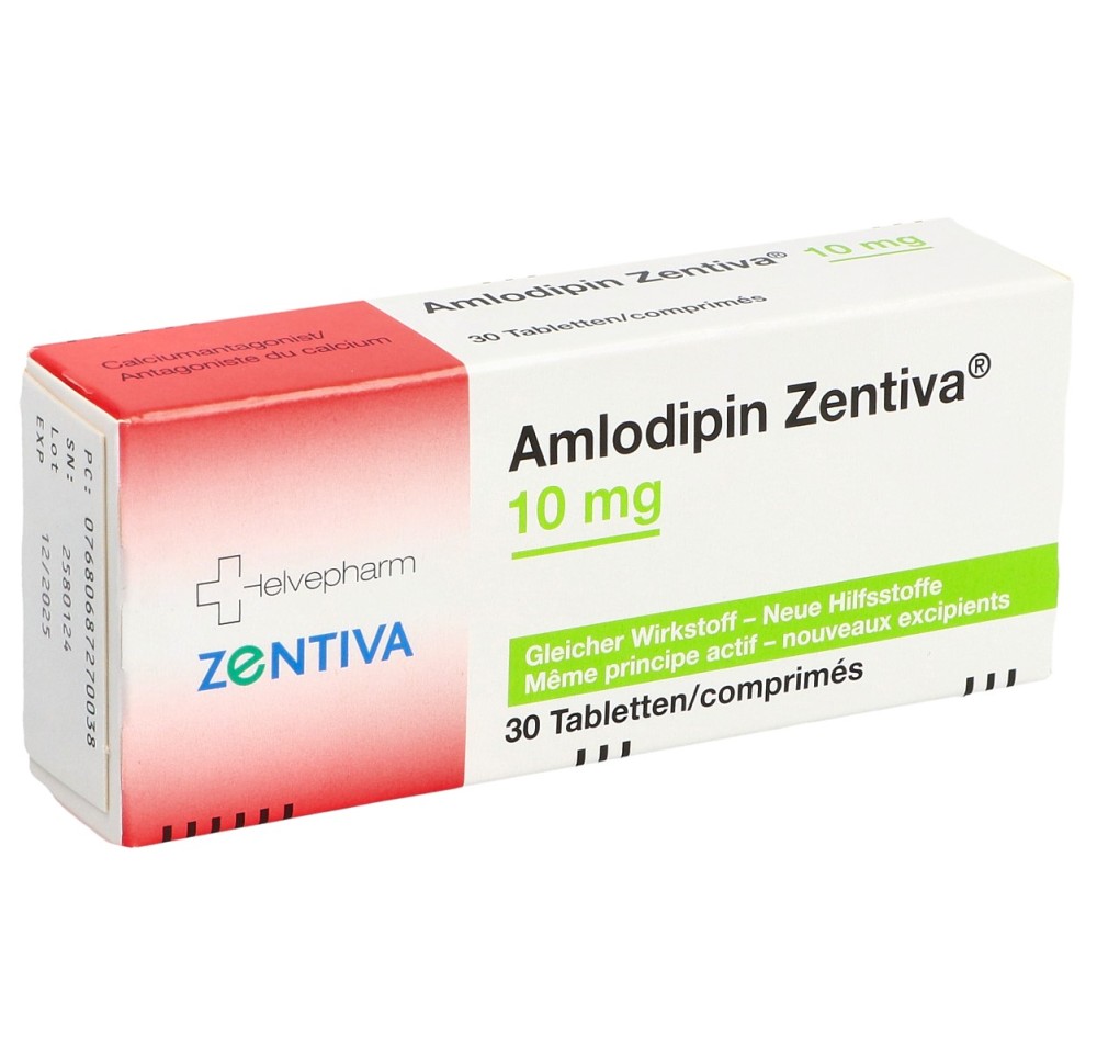 AMLODIPIN Zentiva cpr 10 mg (nouv) 30 pce AMLODIPIN Zentiva cpr 10 mg (nouv) 30 pce