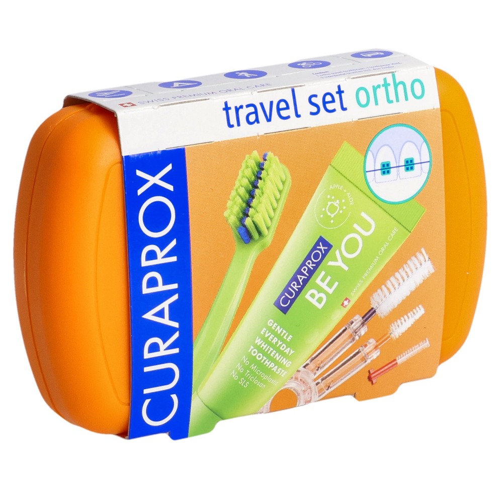 CURAPROX travel set ortho orange