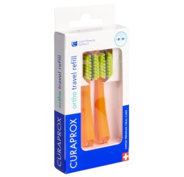 CURAPROX CS 5460 travel set ortho refill orange