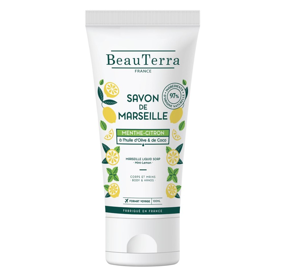 BEAUTERRA savon Marseille liq menthe cit 100 ml