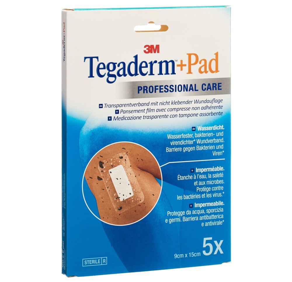 3M TEGADERM+PAD 9x15cm compres 4.5x10cm (n) 5 pce