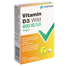 VITAMIN D3 WILD cpr croquer 600 UI vegan 90 pce
