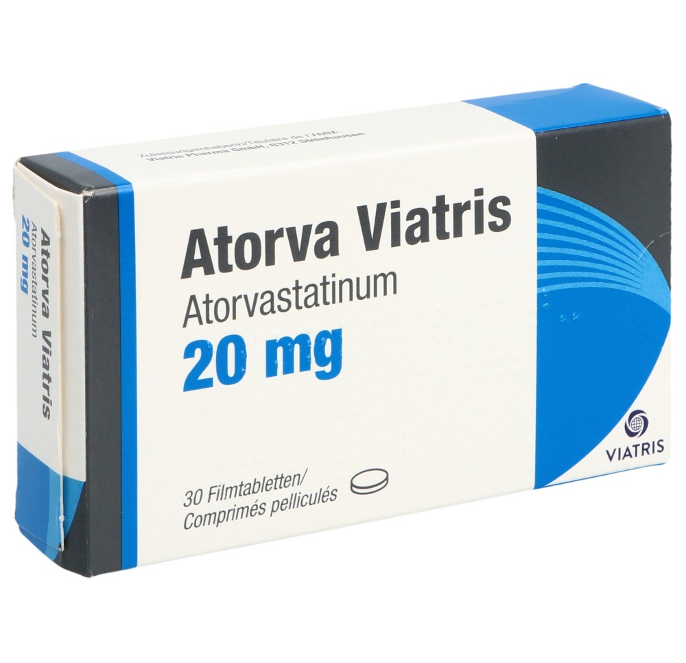 ATORVA Viatris cpr pell 20 mg 30 pce ATORVA Viatris cpr pell 20 mg 30 pce