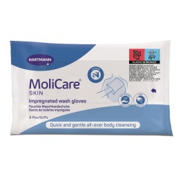 MOLICARE Skin gants de toilette (nouv) sach 8 pce
