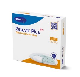 ZETUVIT Plus Silicone Border Heel 25x25cm 10 pce