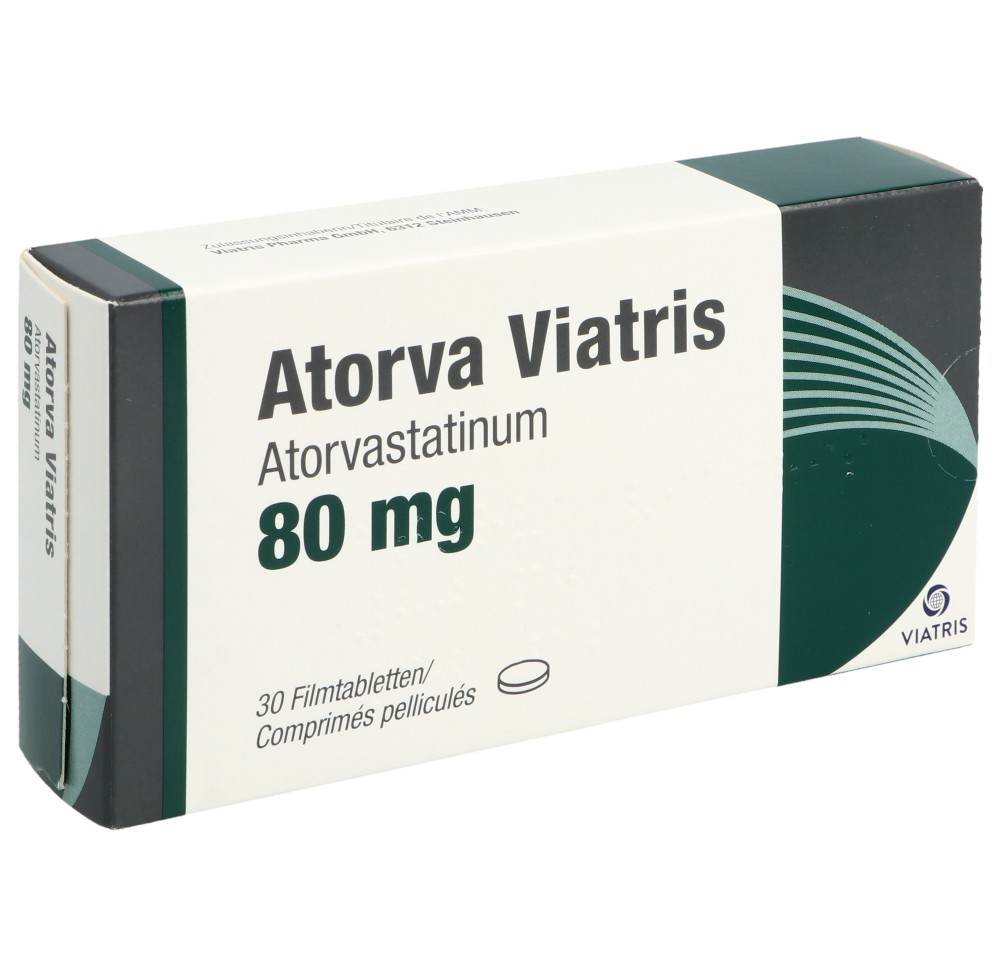 ATORVA Viatris cpr pell 80 mg 30 pce ATORVA Viatris cpr pell 80 mg 30 pce