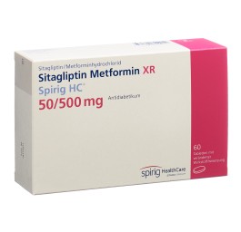 SITAGLIPTINE Metfor XR Spirig HC 50/500mg 60 pce