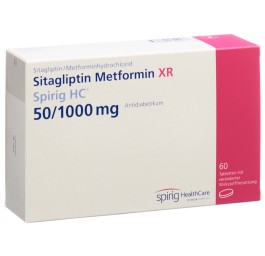 SITAGLIPTINE Metfor XR Spirig HC 50/1000mg 60 pce