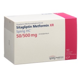 SITAGLIPTINE Metfor XR Spirig HC 50/500mg 160 pce