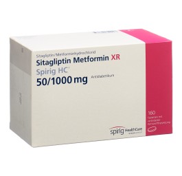 SITAGLIPTINE Metfor XR Spirig HC 50/1000mg 160 pce