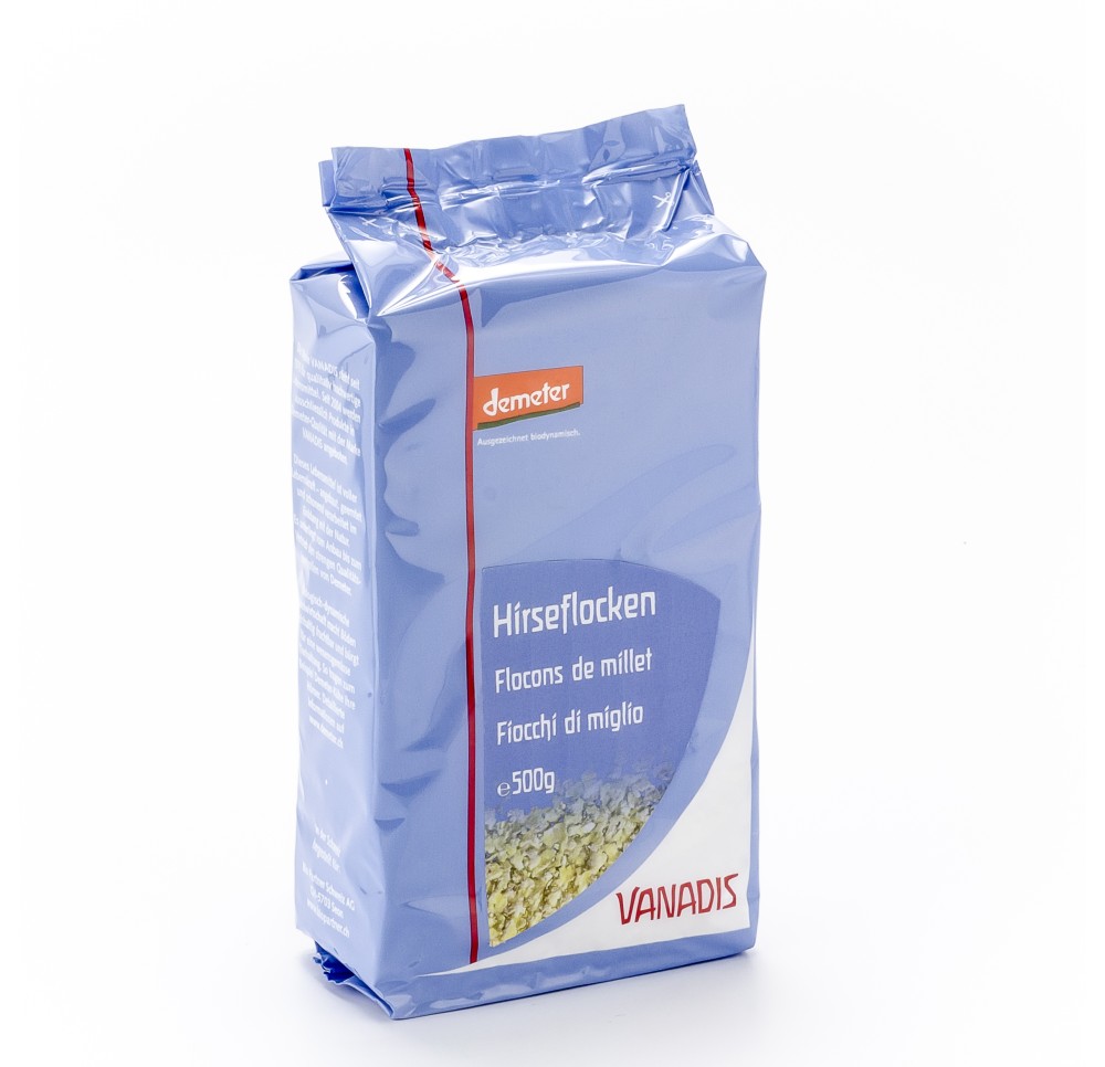 VANADIS flocons millet demeter sach 500 g VANADIS flocons millet demeter sach 500 g