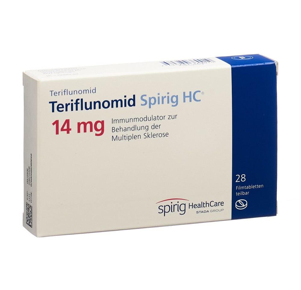 TERIFLUNOMIDE Spirig HC cpr pell 14 mg 28 pce TERIFLUNOMIDE Spirig HC cpr pell 14 mg 28 pce