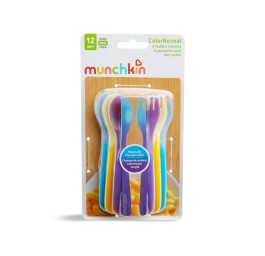 MUNCHKIN Cuillère fourchette ColourRev 12M+ 6 pce