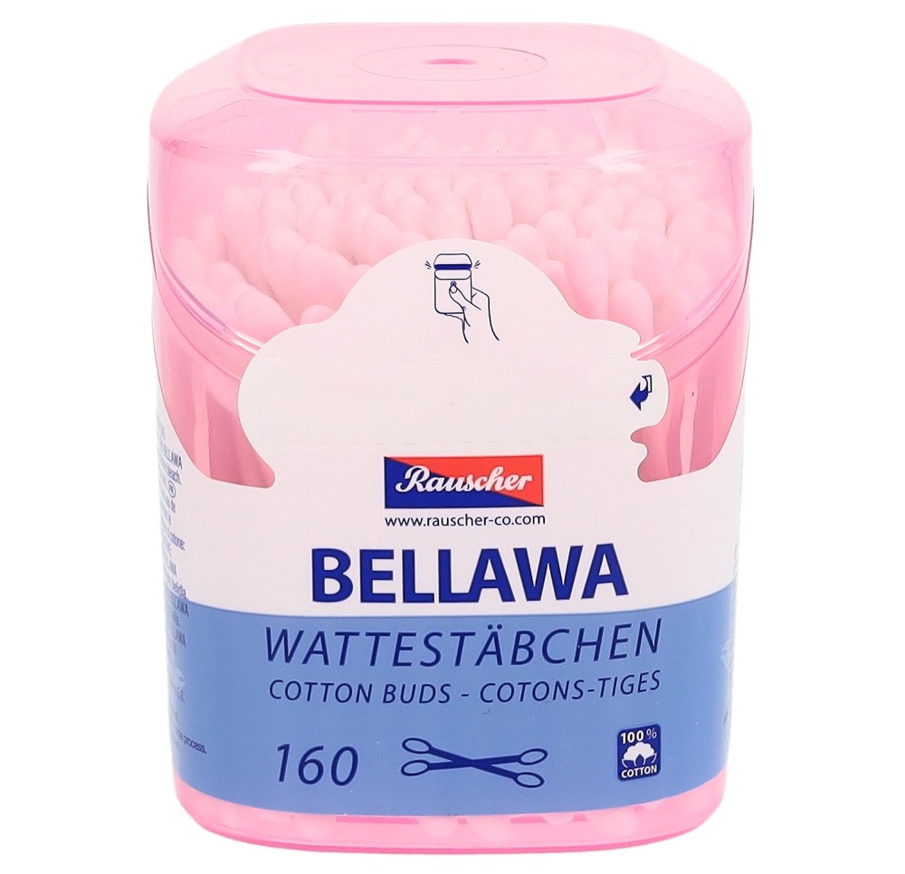 BELLAWA coton-tiges boîte ronde 160 pce BELLAWA coton-tiges boîte ronde 160 pce