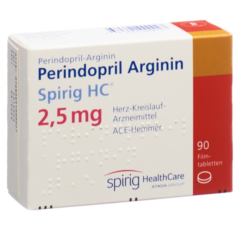 PERINDOPRIL ARGININE Spirig HC 2.5 mg 90 pce PERINDOPRIL ARGININE Spirig HC 2.5 mg 90 pce