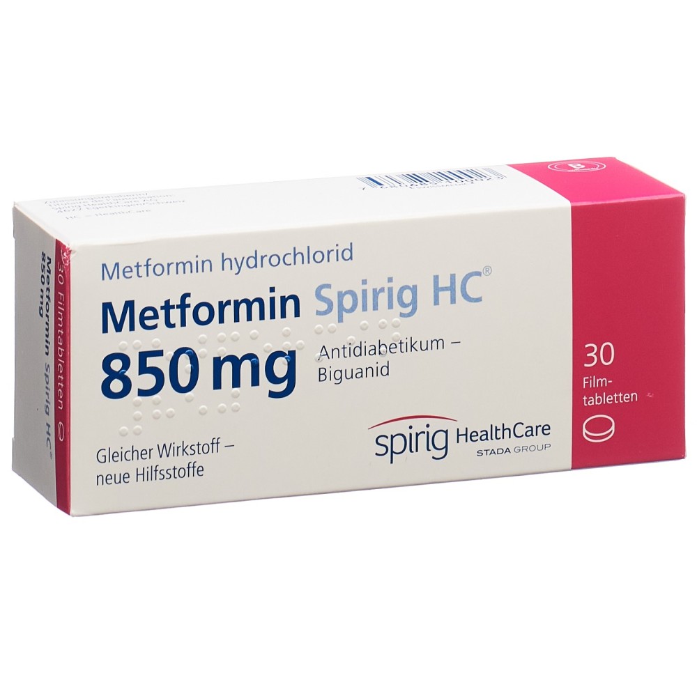 METFORMINE Spirig HC cpr pell 850 mg 30 pce METFORMINE Spirig HC cpr pell 850 mg 30 pce