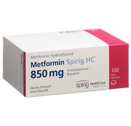 METFORMINE Spirig HC cpr pell 850 mg 100 pce