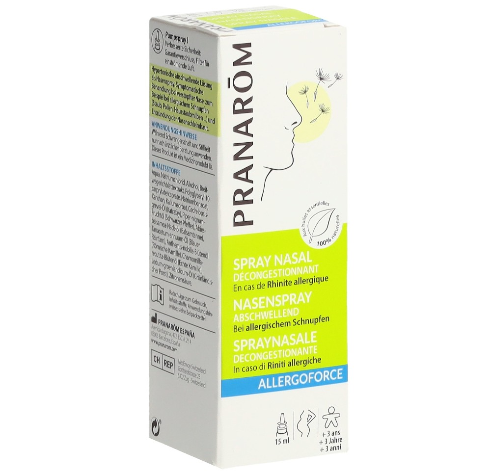 PRANAROM Allergoforce spray nasal décong bio 15 ml PRANAROM Allergoforce spray nasal décong bio 15 ml
