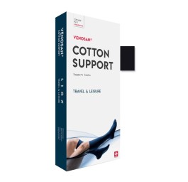VENOSAN COTTON SUPPORT Socks A-D M black 1 paire