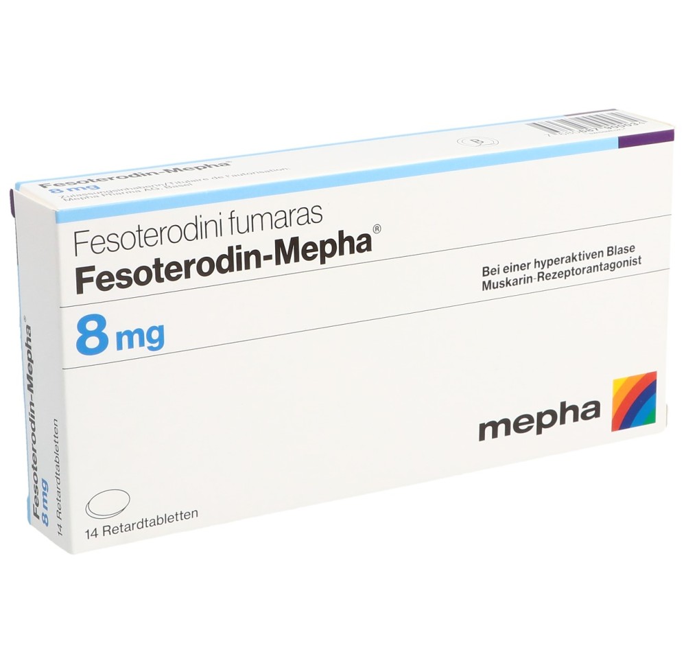 FESOTERODIN Mepha cpr ret 8 mg 14 pce FESOTERODIN Mepha cpr ret 8 mg 14 pce
