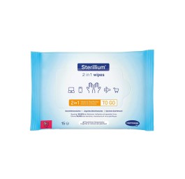 STERILLIUM 2en1 wipes 15 pce
