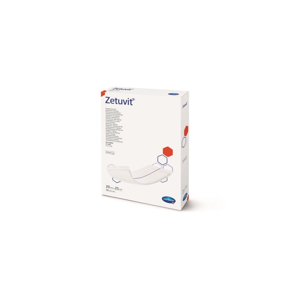 ZETUVIT compresse absorbante 20x25cm stér 10 pce ZETUVIT compresse absorbante 20x25cm stér 10 pce